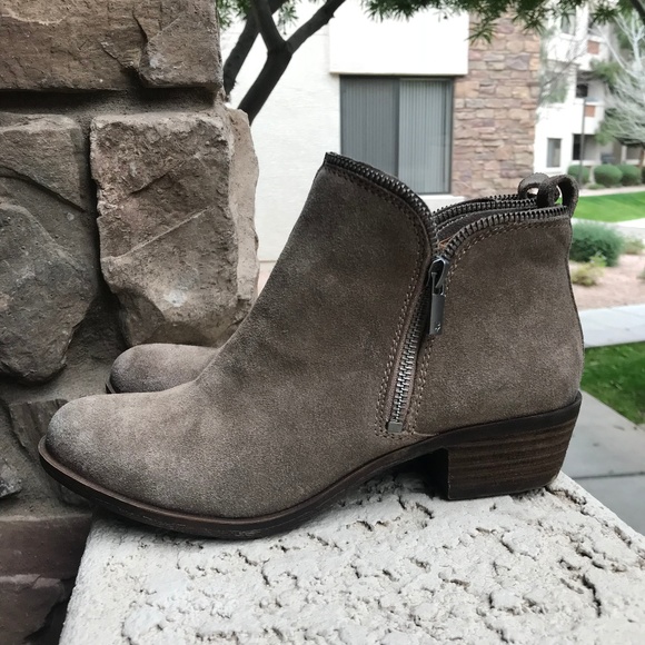 lucky brand taupe booties